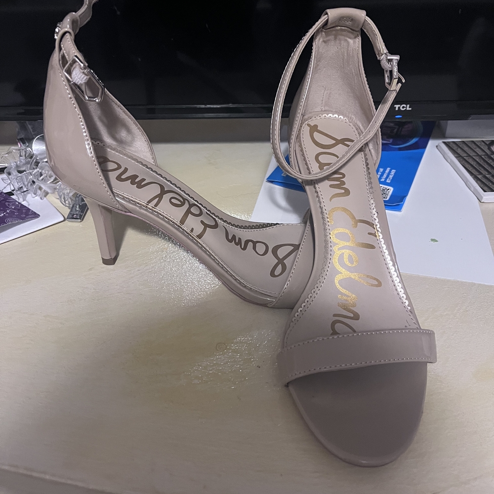 Sam Edelman Women's Beige Heeled Sandals